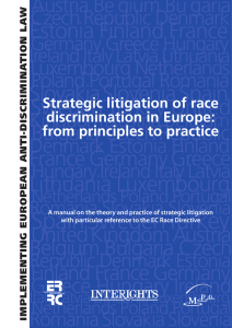 Strategic litigation of race discrimination in Europe