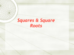 Squares &amp; Square Roots