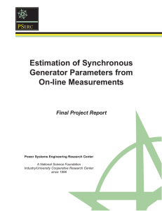 Estimation of Synchronous Generator Parameters from On
