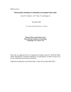 Electrostatic turbulence in tokamaks on transport time scales