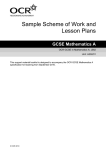 Unit A502/01 - Sample scheme of work and lesson plan booklet (DOC, 4MB)
