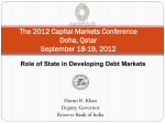 Role of State in Developing Debt Markets