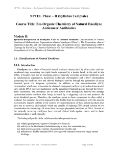 NPTEL-Module-1: Introduction to Bioorganic Chemistry Dr. S. S. Bag