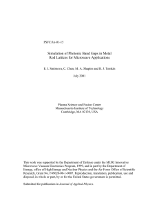 Simulation of Photonic Band Gaps in Metal