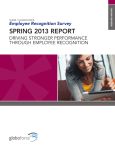 SPRING 2013 REPORT DRIVING STRONGER PERFORMANCE THROUGH EMPLOYEE RECOGNITION Employee Recognition Survey