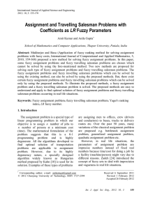 Assignment and Travelling Salesman Problems with Coefficients as