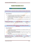 TRAINING PROGRAMMES 2010-11 PROFESSIONAL COURSES INSTITUTIONAL TRAINING FOR IAS PROBATIONERS 2009 BATCH