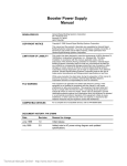 Booster Power Supply Manual