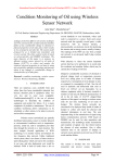 Condition Monitoring of Oil using Wireless Sensor Network  Amir khan