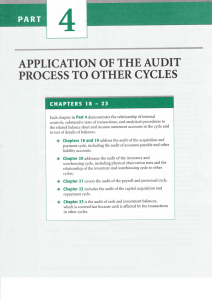 APPTICATION OF THE AUDIT PROCESS TO OTHER CYCTES
