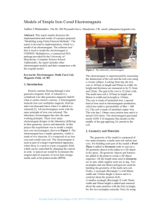 Models of Simple Iron Cored Electromagnets