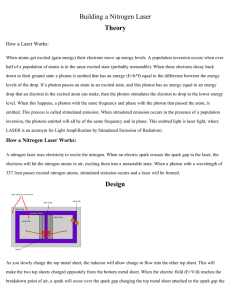 Building a Nitrogen Laser Theory How a Laser Works: