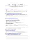 Ocean WebQuest Task Sheet