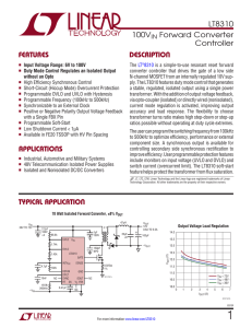 LT8310 - 100Vin Forward Converter Controller