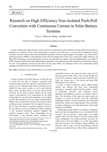 Research on High Efficiency Non-Isolated Push-Pull