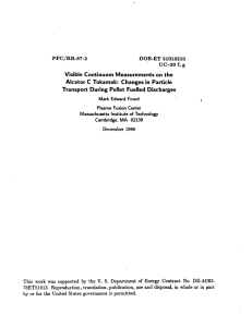 Visible  Continuum  Measurements on the C PFC/RR-87-2