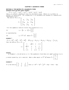 9.1 matrix of a quad form