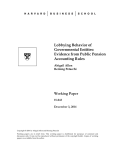 Lobbying Behavior of Governmental Entities: Evidence from Public Pension Accounting Rules