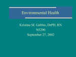 Environmental Health Kristine M. Gebbie, DrPH, RN N5290 September 27, 2002