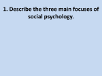 1. Describe the three main focuses of social psychology.
