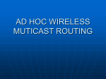 Ad hoc wireless multicast routing