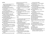 Clues for the Periodic Table Crossword Puzzle