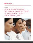 Case study ADP AutomAting the technicAl SuPPort