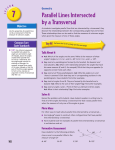 Parallel Lines Intersected by a Transversal Parallel Lines
