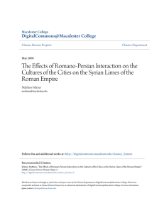 The Effects of Romano-Persian Interaction on the Cultures of the