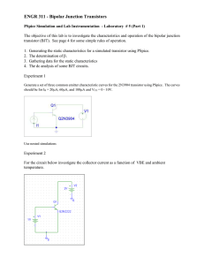 ENGR 311 - Bipolar Junction Transistors