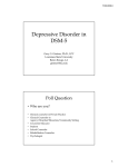 Depressive Disorder in DSM-5