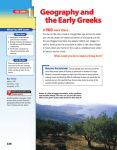 SECTION 1 Geography and the Early Greeks