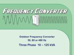 Outdoor Frequency Converter 50, 60 or 400 Hz Three Phase 10