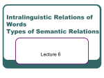 intralinguistic relations of words
