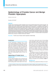 Epidemiology of Prostate Cancer and Benign Prostatic Hyperplasia