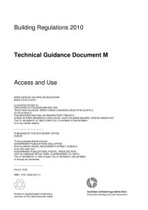 Building Regulations 2010 Technical Guidance Document M Access