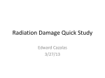 Radiation Damage Quick Study