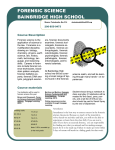 FORENSIC SCIENCE BAINBRIDGE HIGH SCHOOL