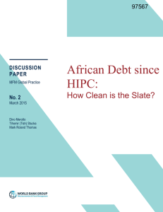 African Debt since HIPC
