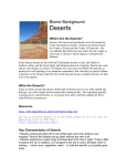 Biome Background: Deserts