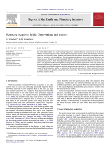 Planetary magnetic fields: Observations and models