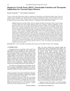 Hepatocyte Growth Factor (HGF): Neurotrophic Functions and