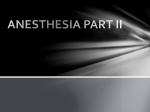ANESTHESIA Part I