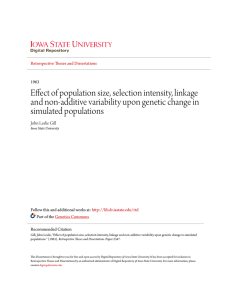 Effect of population size, selection intensity, linkage and non