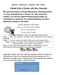 Rocks, Minerals, Fossils and Soils