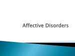 Affective and Anxiety Disorders