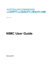 NIMC User Guide - Australian Commission on Safety and Quality in