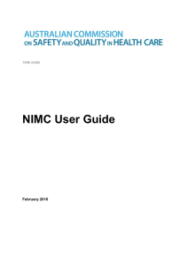 NIMC User Guide - Australian Commission on Safety and Quality in