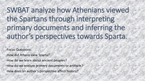 Athenian Attitudes towards Sparta