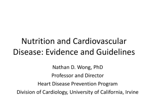 Nutrition and Cardiovascular Disease